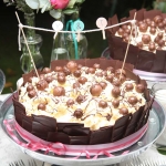 Poppyseed Cake with white Chocolate mousse